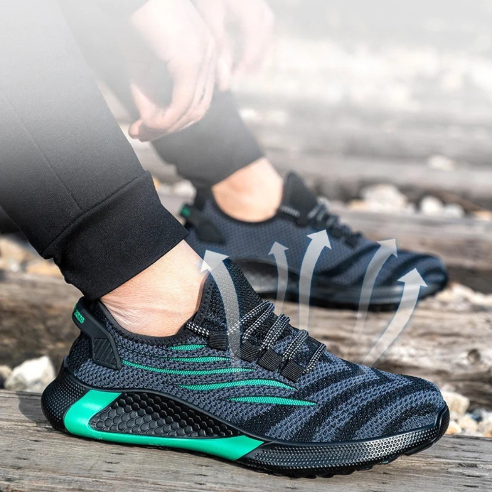 Men’s Lightweight Safety Shoes – Sporty Steel Toe Work Sneakers